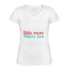 Playera Dama: Algodón Peinado Cuello V Miniatura