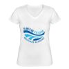 Playera Dama: Algodón Peinado Cuello V Miniatura