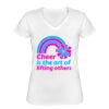 Playera Dama: Algodón Peinado Cuello V Miniatura