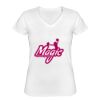 Playera Dama: Algodón Peinado Cuello V Miniatura