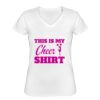 Playera Dama: Algodón Peinado Cuello V Miniatura