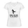 Playera Dama: Algodón Peinado Cuello V Miniatura