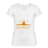 Playera Dama: Algodón Peinado Cuello V Miniatura