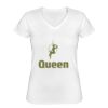 Playera Dama: Algodón Peinado Cuello V Miniatura
