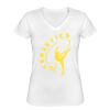 Playera Dama: Algodón Peinado Cuello V Miniatura