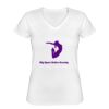 Playera Dama: Algodón Peinado Cuello V Miniatura