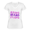 Playera Dama: Algodón Peinado Cuello V Miniatura